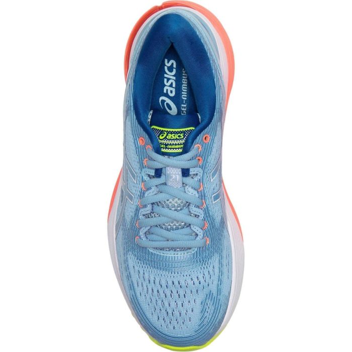 asics gel nimbus 21 womens running shoes blue 28507233550544