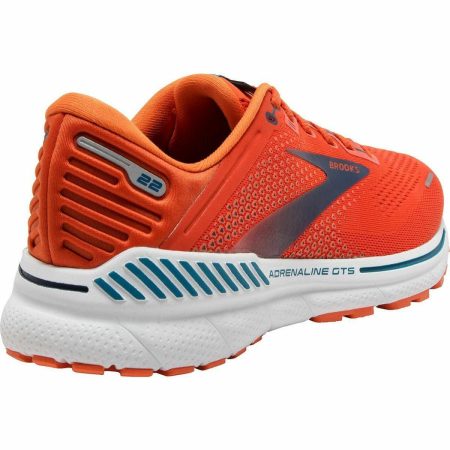 brooks adrenaline gts 22 mens running shoes orange 29973055307984