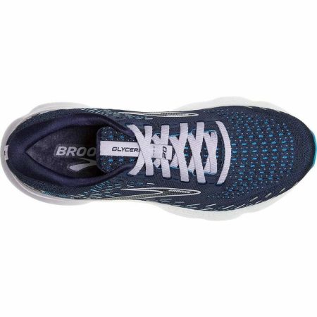 brooks glycerin 20 womens running shoes blue 29684604797136