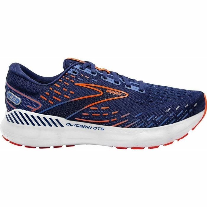 brooks glycerin gts 20 mens running shoes blue 29684974092496