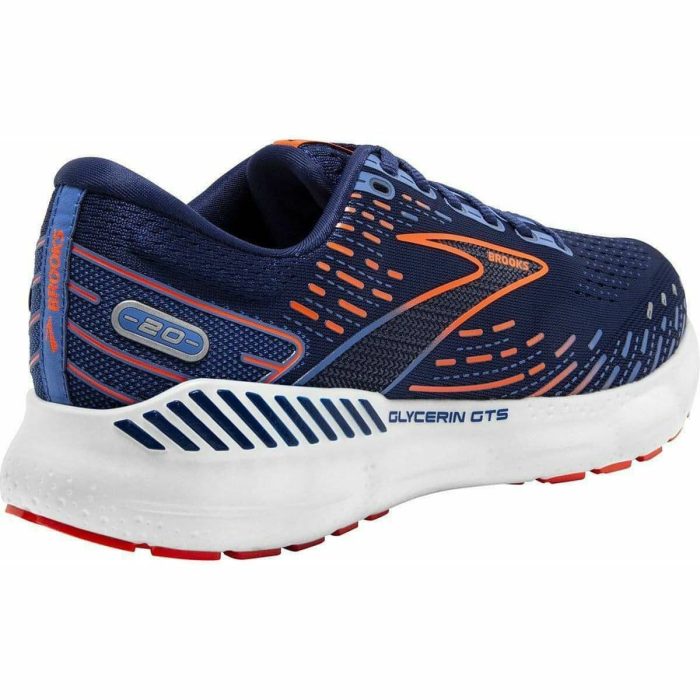 brooks glycerine gts 20 wide fit mens running shoes blue 29685019181264